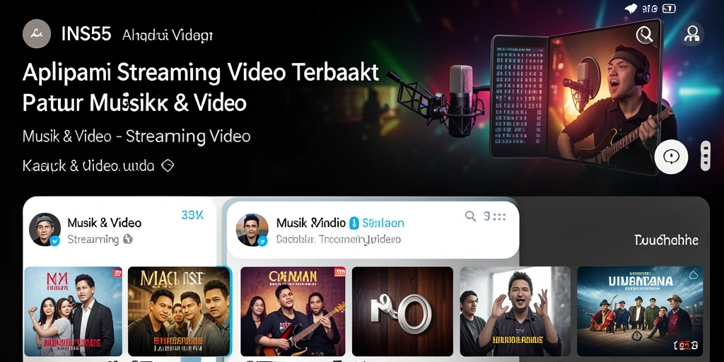 Antarmuka pengguna INS55 menampilkan fitur streaming video yang interaktif dan mudah diakses.