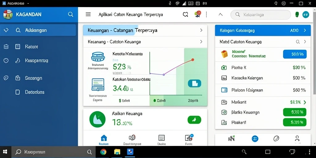 Tampilan antarmuka KAGANDAN untuk catatan keuangan yang mudah digunakan.
