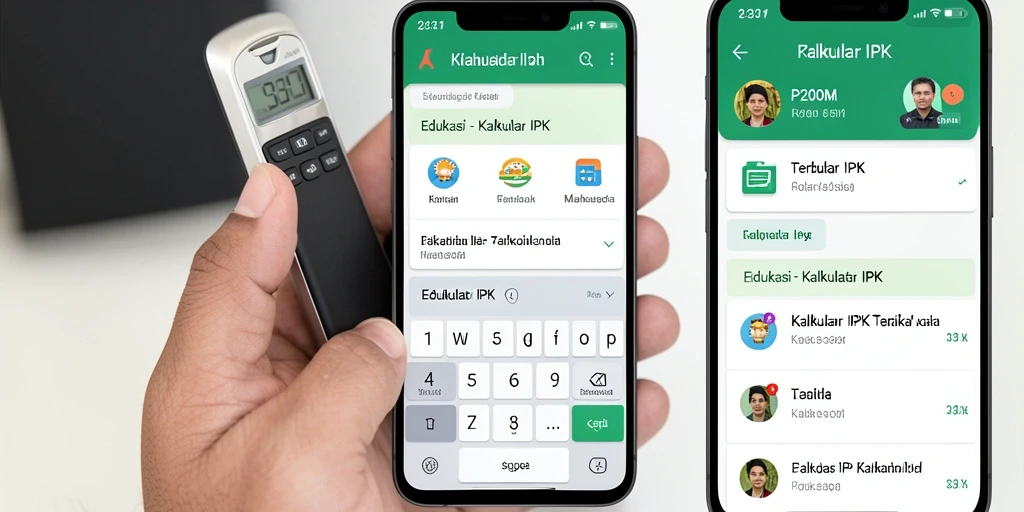 Tampilan antarmuka P200M yang user-friendly untuk Kalkulator IPK.