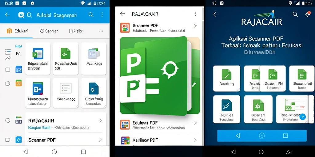 Antarmuka aplikasi RAJACAIR untuk pemindaian PDF yang mudah digunakan.